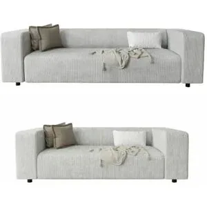 S-STYLE Polstergarnitur 3+2  Oskar ¦ grau ¦ Maße (cm): B: 175 H: 65