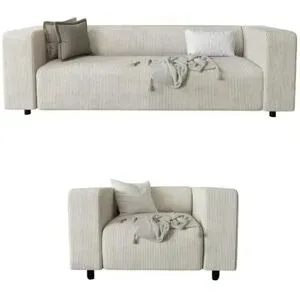 S-STYLE Polstergarnitur 3+1  Oskar ¦ beige ¦ Maße (cm): B: 175 H: 65