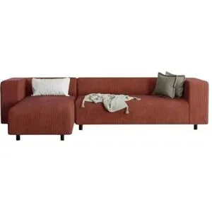 S-STYLE Ecksofa  Oskar ¦ rot ¦ Maße (cm): B: 240 H: 65