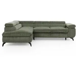 S-STYLE Ecksofa mit Schlaffunktion Bonnie ¦ grün ¦ Maße (cm): B: 275 H: 76