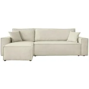 Höffner Ecksofa mit Schlaffunktion Carl ¦ beige ¦ Maße (cm): B: 244 H: 82