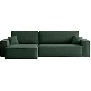 Höffner Ecksofa mit Schlaffunktion Carl ¦ grün ¦ Maße (cm): B: 272 H: 82