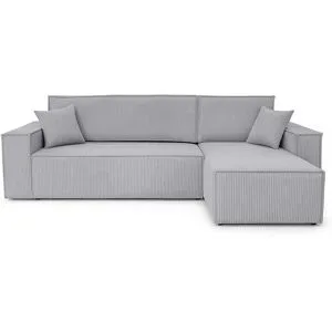 Höffner Ecksofa mit Schlaffunktion Carl ¦ grau ¦ Maße (cm): B: 244 H: 82
