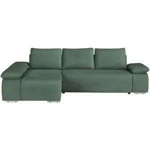 switch Ecksofa  Soft ¦ grün ¦ Maße (cm): B: 282 H: 84 T: 182.0