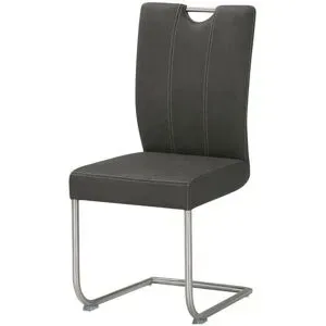 Höffner Schwingstuhl  Pina ¦ grau ¦ Maße (cm): B: 46 H: 99 T: 56.0