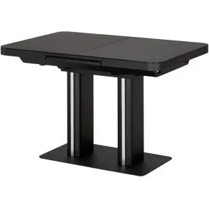 Höffner Esstisch ausziehbar  Tizian ¦ schwarz ¦ Maße (cm): B: 80 H: 75,5