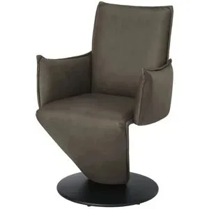 Höffner Leder-Drehstuhl  Drive ¦ braun ¦ Maße (cm): B: 61 H: 94 T: 63.0