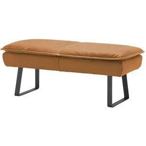 Koinor Hockerbank Leder Alino ¦ orange ¦ Maße (cm): B: 130 H: 51 T: 56.0