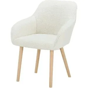 Höffner Teddy-Schalenstuhl  Thore ¦ weiß ¦ Maße (cm): B: 59 H: 81 T: 59.5