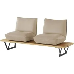 Koinor Kufenbank Leder Schwof ¦ beige ¦ Maße (cm): B: 190 H: 88 T: 70.0