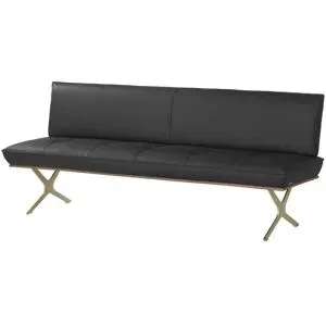 Koinor Sitzbank Leder Dining System 1 ¦ schwarz ¦ Maße (cm): B: 174 H: 88 T: