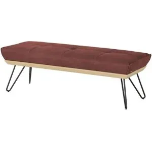 Koinor Hockerbank Leder Dining System 4 ¦ rot ¦ Maße (cm): B: 130 H: 49 T: 54.0