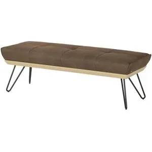 Koinor Hockerbank Leder Dining System 4 ¦ braun ¦ Maße (cm): B: 170 H: 49 T: