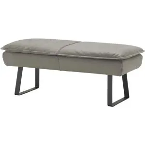 Koinor Hockerbank Leder Alino ¦ grau ¦ Maße (cm): B: 150 H: 51 T: 56.0