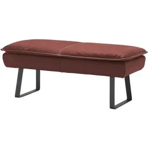 Koinor Hockerbank Leder Alino ¦ rot ¦ Maße (cm): B: 150 H: 51 T: 56.0