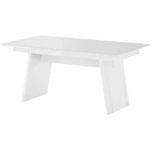 LEONARDO Esstisch ausziehbar  Cube ¦ weiß ¦ Maße (cm): B: 90 H: 75