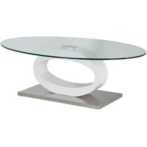 Höffner Couchtisch  Halle ¦ weiß ¦ Maße (cm): B: 75 H: 40