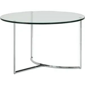Höffner Couchtisch  Hesel ¦ transparent/klar ¦ Maße (cm): H: 41  Ø: 70
