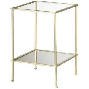 Höffner Beistelltisch  Harra ¦ gold ¦ Maße (cm): B: 39 H: 55 T: 39.0