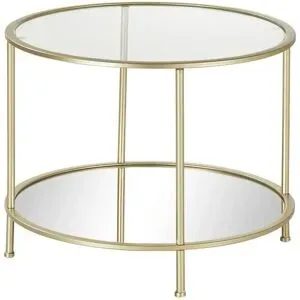 Höffner Beistelltisch  Harra ¦ gold ¦ Maße (cm): H: 45  Ø: 60
