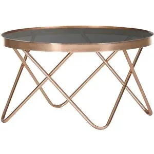 Höffner Couchtisch  Shine ¦ kupfer ¦ Maße (cm): H: 40  Ø: 70
