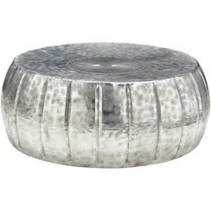 Höffner Couchtisch  Plaza ¦ silber ¦ Maße (cm): H: 32  Ø: 85