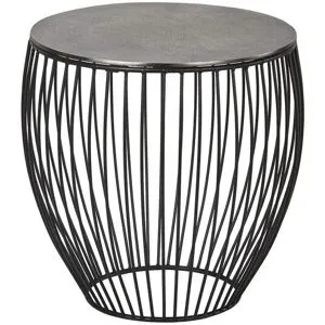 Höffner Beistelltisch  Cake ¦ silber ¦ Maße (cm): H: 44  Ø: 42