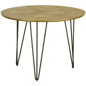 Höffner Couchtisch  Cake ¦ gold ¦ Maße (cm): H: 49  Ø: 65