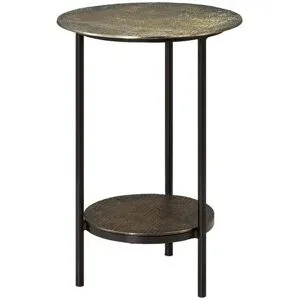 Höffner Beistelltisch  Cake ¦ gold ¦ Maße (cm): H: 52  Ø: 36