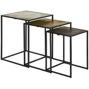 Höffner Beistelltisch 3er Set  Cake ¦ mehrfarbig ¦ Maße (cm): B: 41 H: 52