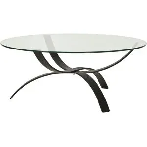 Höffner Couchtisch  Han ¦ schwarz ¦ Maße (cm): H: 45  Ø: 105