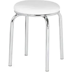 Höffner Stapelhocker  Hoven ¦ weiß ¦ Maße (cm): H: 45  Ø: 46