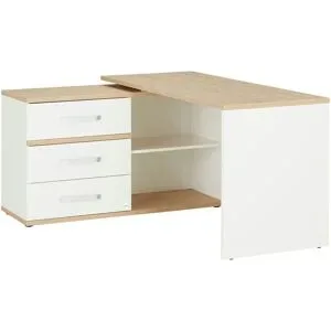 Mia & Mo Eck-Schreibtisch  Clea ¦ weiß ¦ Maße (cm): B: 150 H: 75 T: 124.0