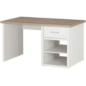 Höffner Schreibtisch  Toran ¦ weiß ¦ Maße (cm): B: 141 H: 77 T: 81.0