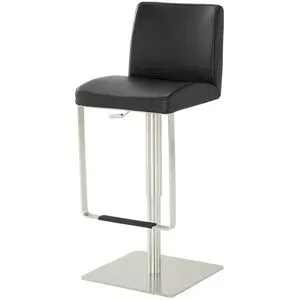 Höffner Barhocker Leder MyBreak ¦ schwarz ¦ Maße (cm): B: 39 T: 36.0