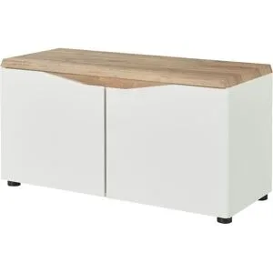 Höffner Sitzbank  Tango ¦ weiß ¦ Maße (cm): B: 91 H: 47 T: 38.0