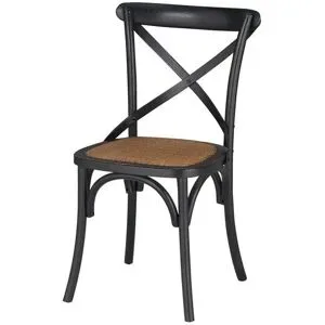 Höffner Rattan-Bistrostuhl in Antikoptik Xabi ¦ schwarz ¦ Maße (cm): B: 50 H: 88 T: 55.0