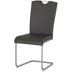 uno Freischwinger mit Griff Doris ¦ grau ¦ Maße (cm): B: 44 H: 97 T: 56.0