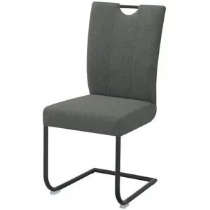 Höffner Polsterschwingstuhl  3061 ¦ grau ¦ Maße (cm): B: 46 H: 99 T: 56.0
