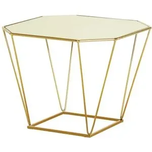 Höffner Beistelltisch  Stromboli ¦ gold ¦ Maße (cm): B: 51 H: 40