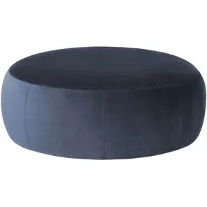 Höffner Samt Hocker  Amadi ¦ blau ¦ Maße (cm): B: 105 H: 40