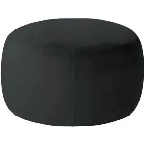 Höffner Samt Hocker  Amadi ¦ schwarz ¦ Maße (cm): B: 60 H: 40