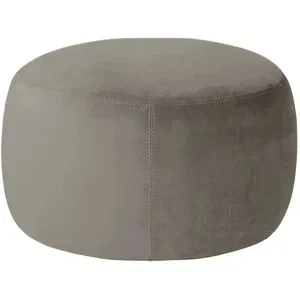 Höffner Samt Hocker  Amadi ¦ grau ¦ Maße (cm): B: 60 H: 40