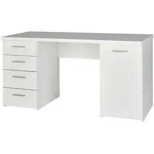 Höffner Schreibtisch  Newa ¦ weiß ¦ Maße (cm): B: 145 H: 76 T: 60.0