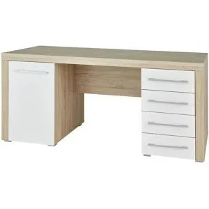 Höffner Schreibtisch  Glonn ¦ weiß ¦ Maße (cm): B: 165,1 H: 76,2 T: 71.4