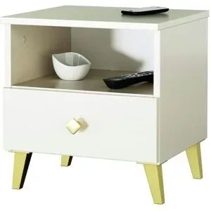 Höffner Nachttisch 40 cm breit Lina ¦ beige ¦ Maße (cm): B: 40 H: 43