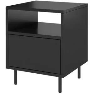 Höffner Nachttisch  Mirka ¦ schwarz ¦ Maße (cm): B: 40 H: 47
