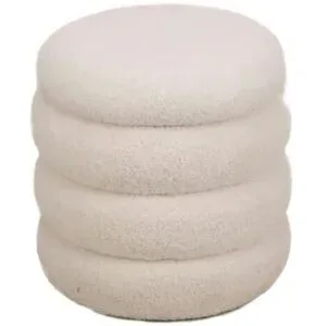 Höffner Pouf   ¦ weiß ¦ Maße (cm): B: 40 H: 41