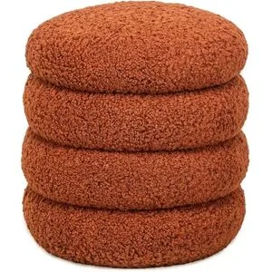 Höffner Pouf   ¦ rot ¦ Maße (cm): B: 40 H: 41