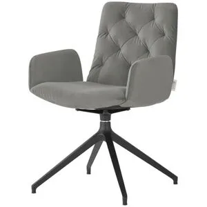 Jette Home Polsterstuhl drehbar Salo ¦ grau ¦ Maße (cm): B: 59 H: 87 T: 66.0